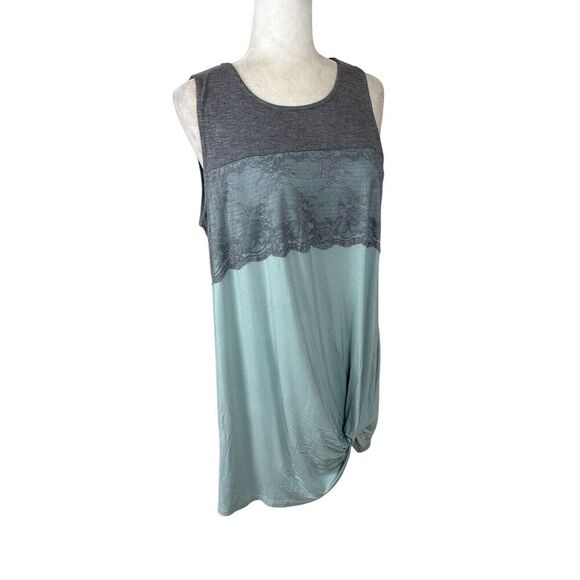 Maurices Top Womens Size L Green Lace Maternity Pregnancy Shirt Popover New - Picture 8 of 16